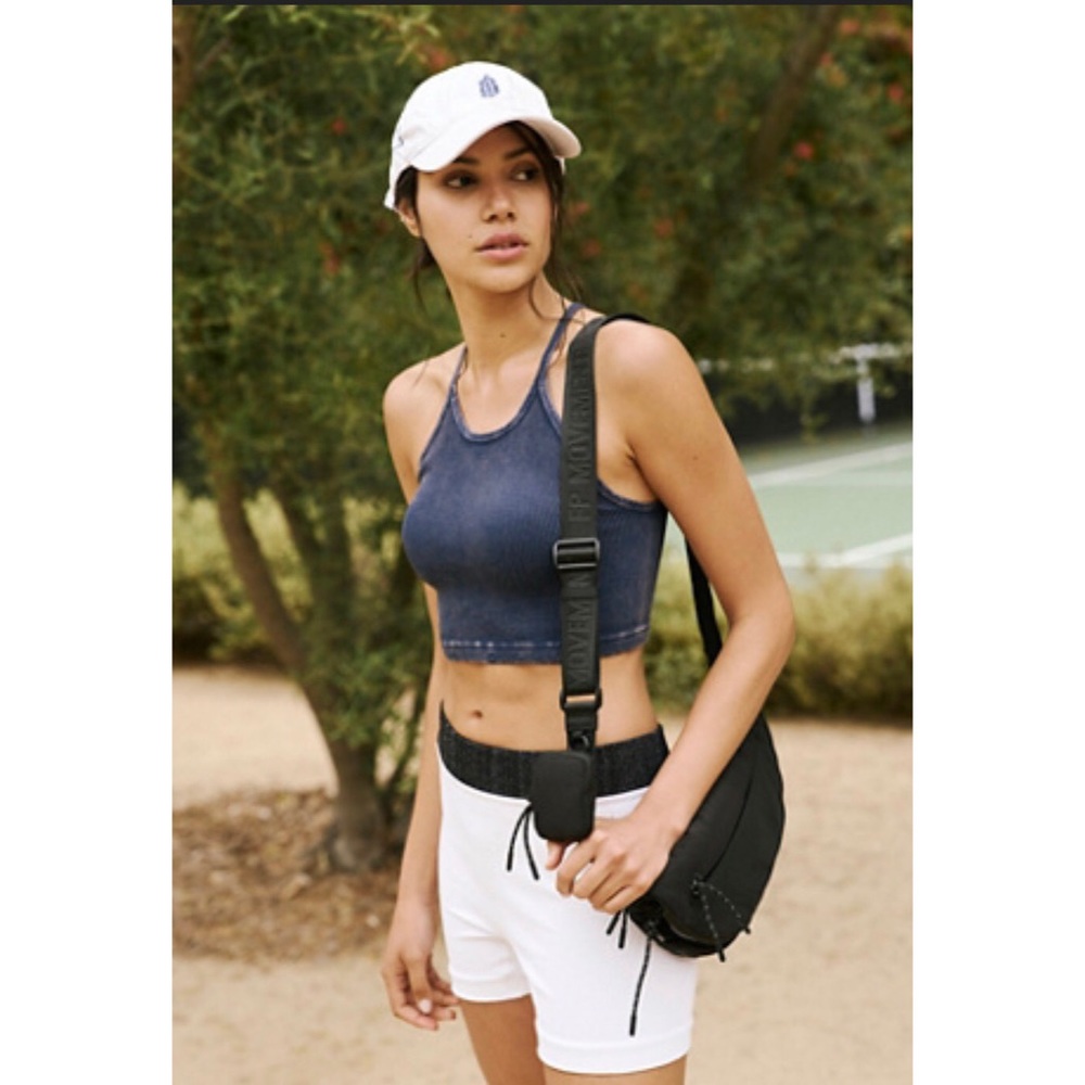 NWOTs FP Movement Happiness Runs Cropped Tank in Deep Navy. Sz Xs/Sm